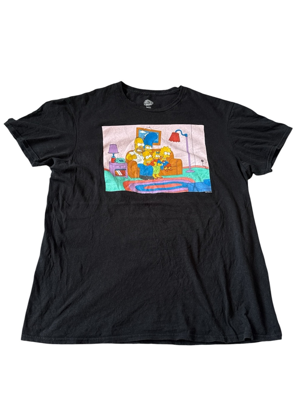 THE SIMPSONS Bart Homer Simpson Family Portrait Tee T-Shirt Pre-Owned Men’s XL